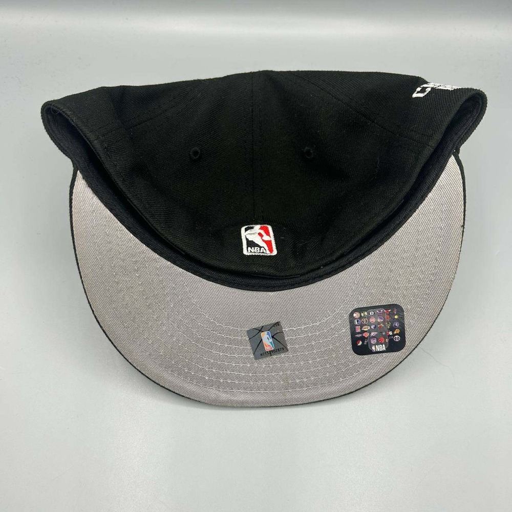 Chicago Bulls Hat Men 7 1/4 Black Embroidered 59Fifty New Era NBA Fitted Cap - Picture 7 of 8